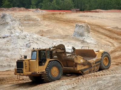 off-road vehicle in quarry